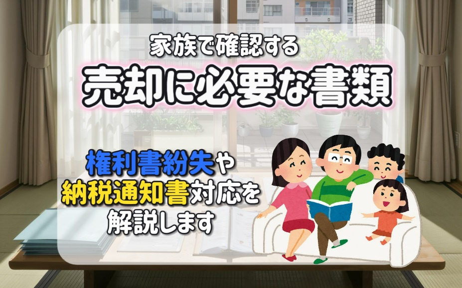 必要書類を家族で確認する売却準備のポイントは？権利書紛失や納税通知書対応を解説の画像