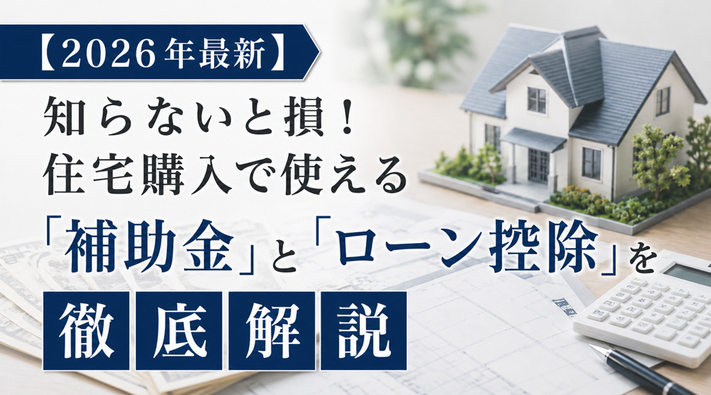 【2026年最新】知らないと損！住宅購入で使える「補助金」と「ローン控除」を徹底解説の画像