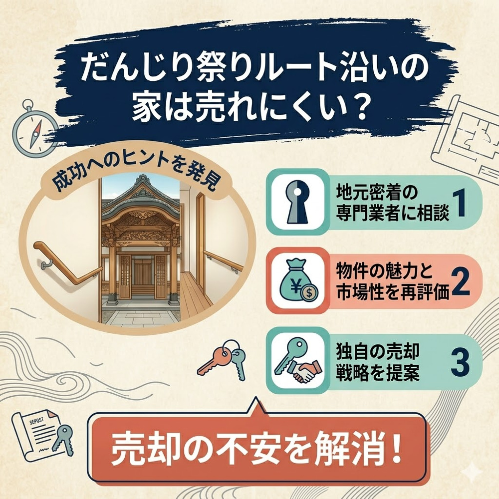 だんじり祭りルート沿いの家は売れにくい？購入と売却で失敗しない考え方の画像