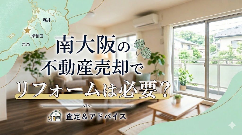 南大阪の不動産売却でリフォームは必要？損をしない判断基準を解説の画像
