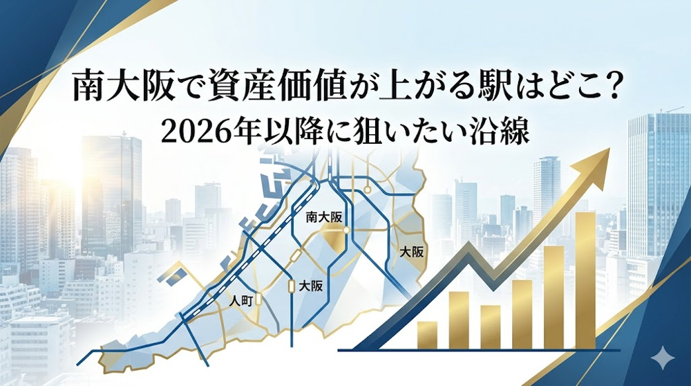 南大阪で資産価値が上がる駅はどこ？2026年以降に狙いたい沿線と選び方の画像