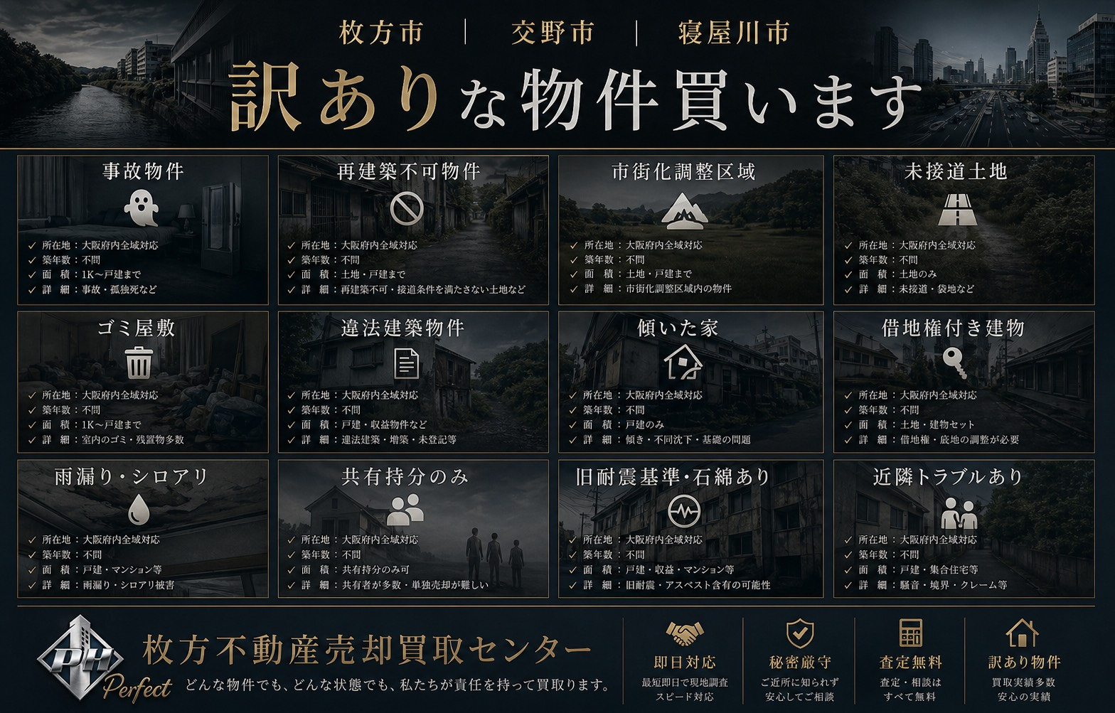 【訳アリ物件】　枚方不動産売却買取センターが買取ます！の画像