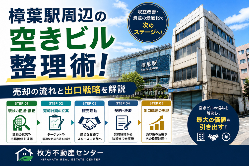 樟葉駅周辺の空きビル整理術！売却の流れと出口戦略を解説の画像