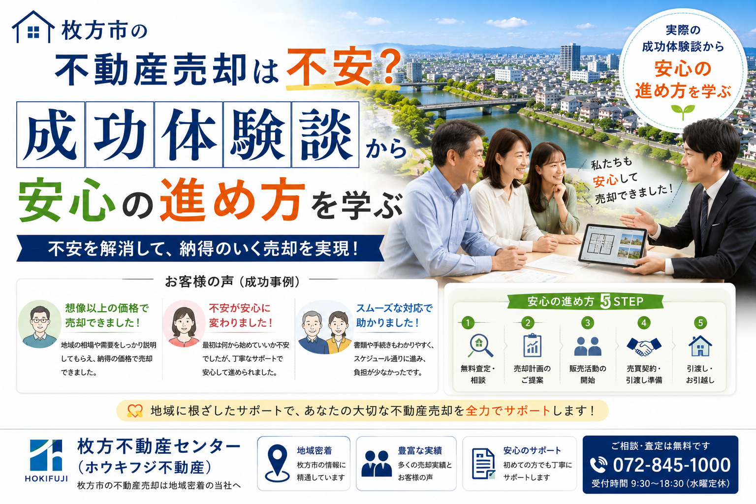 枚方市の不動産売却は不安？成功体験談から安心の進め方を学ぶの画像