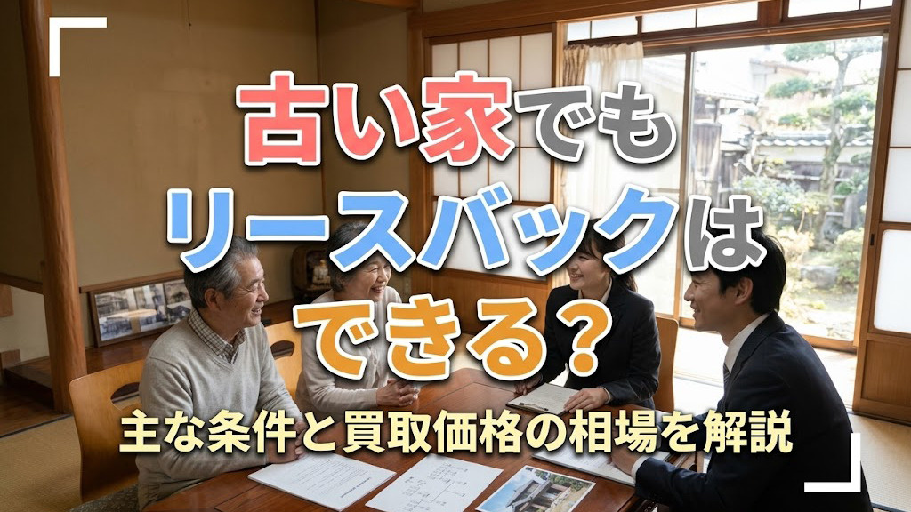 古い家でもリースバックはできる？主な条件と買取価格の相場を解説の画像