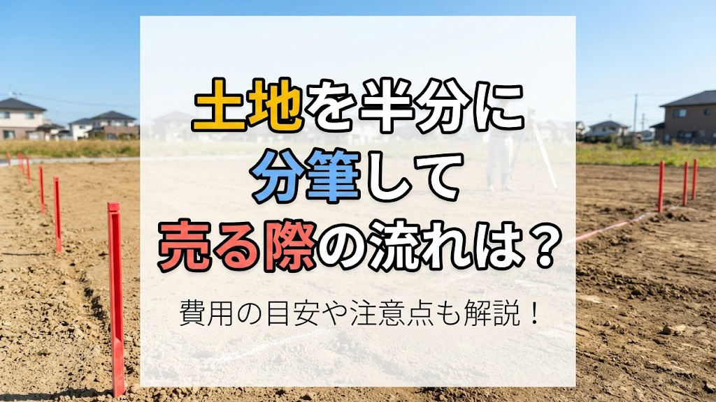 【5月2週目 編集中】土地を半分に分筆して売る際の流れは？費用の目安や注意点も解説！