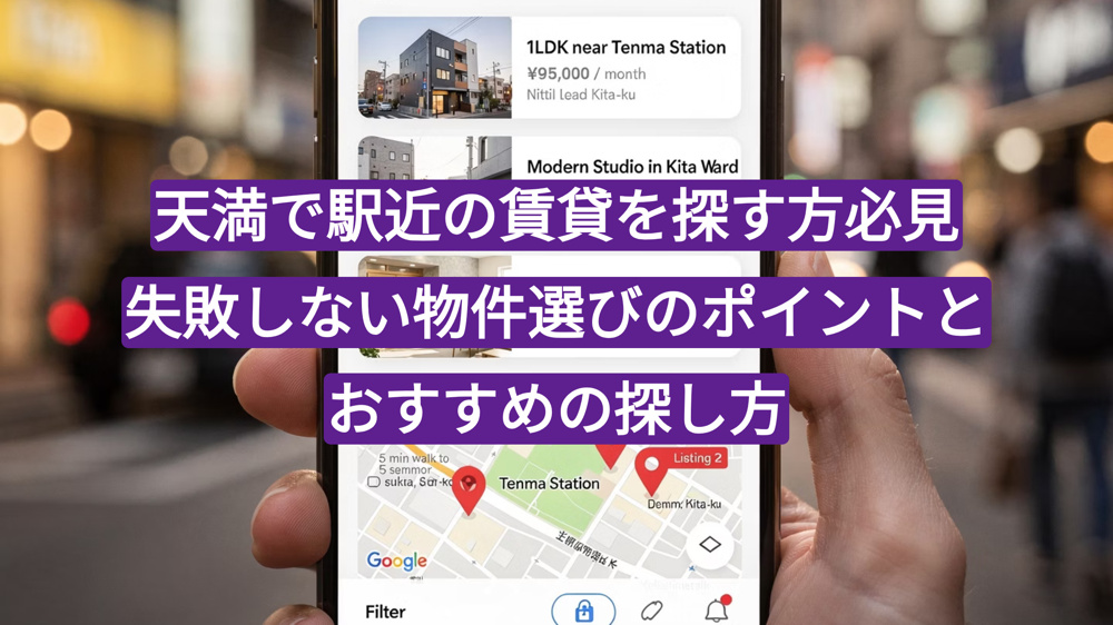 天満で駅近の賃貸を探す方必見｜失敗しない物件選びのポイントとおすすめの探し方の画像