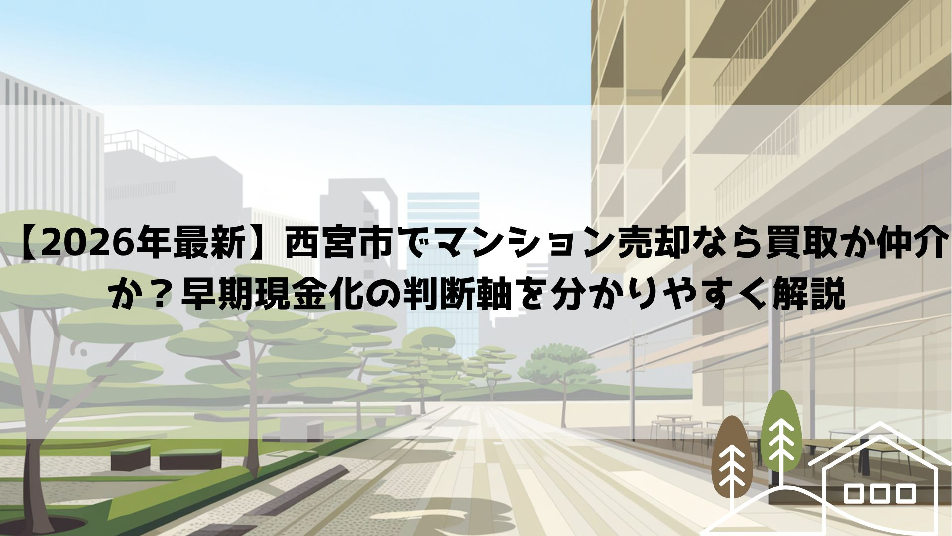 【2026年最新】西宮市でマンション売却なら買取か仲介か？早期現金化の判断軸を分かりやすく解説の画像