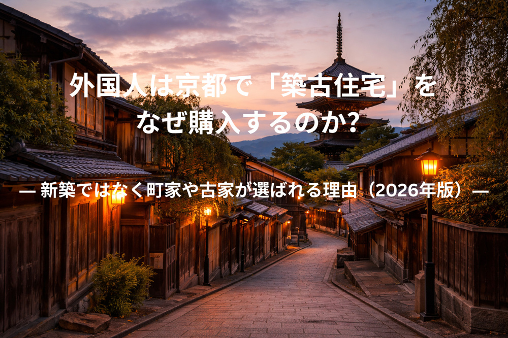 外国人は京都で「築古住宅」をなぜ購入するのか？ ― 新築ではなく町家や古家が選ばれる理由（2026年版）―の画像