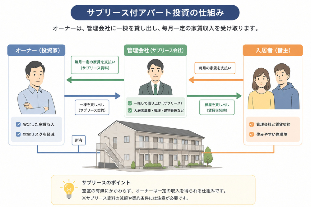 サブリース物件は買ってはいけない？アパート投資のリスクと見極め方を解説の画像