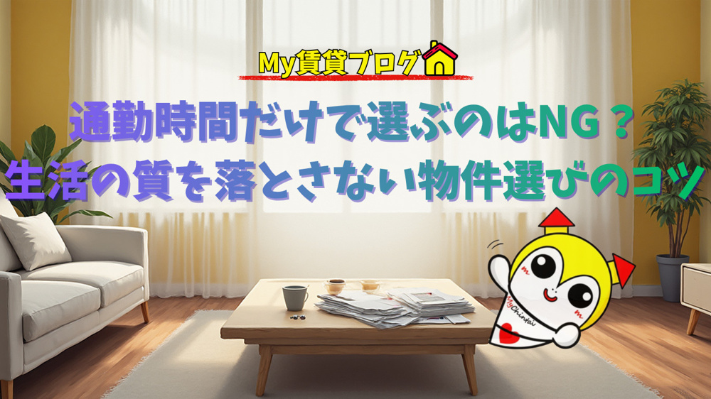 通勤時間だけで選ぶのはNG？生活の質を落とさない物件選びのコツの画像
