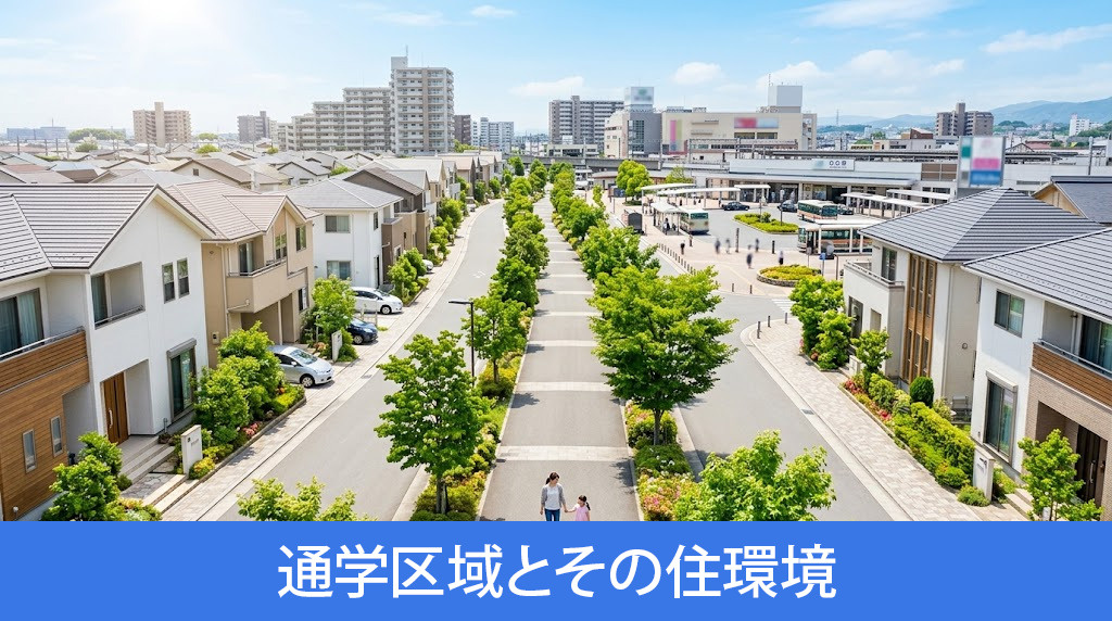 「坂戸市立坂戸中学校」の通学区域とその住環境