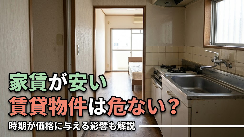 家賃が安い賃貸物件は危ない？時期が価格に与える影響も解説の画像