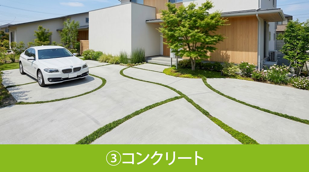 庭の地面の素材選び③コンクリート