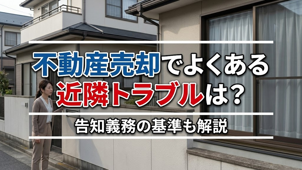不動産売却でよくある近隣トラブルは？告知義務の基準も解説の画像