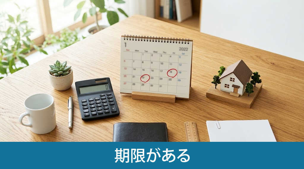 利用できる特例と控除には期限がある