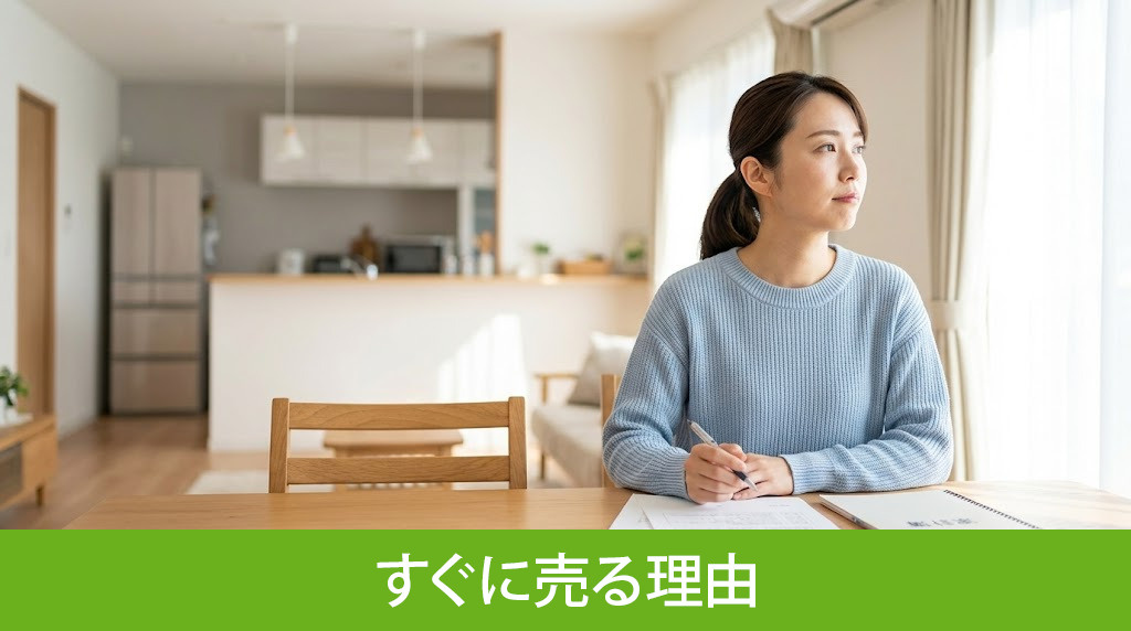 買ったばかりの家をすぐに売る理由
