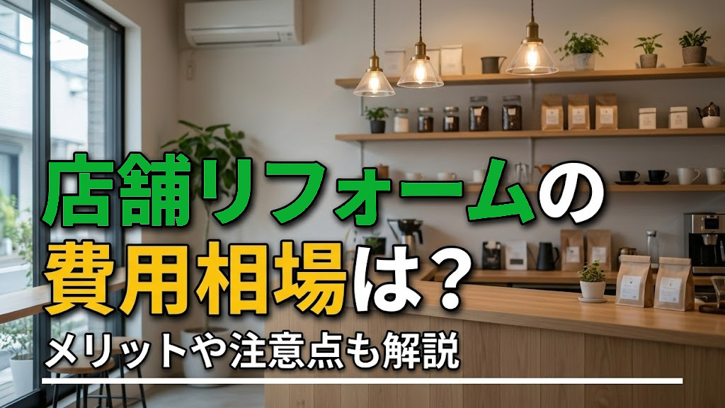 店舗リフォームの費用相場は？メリットや注意点も解説の画像
