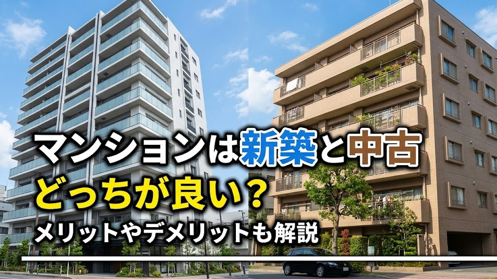 マンションは新築と中古どっちが良い？メリットやデメリットも解説の画像