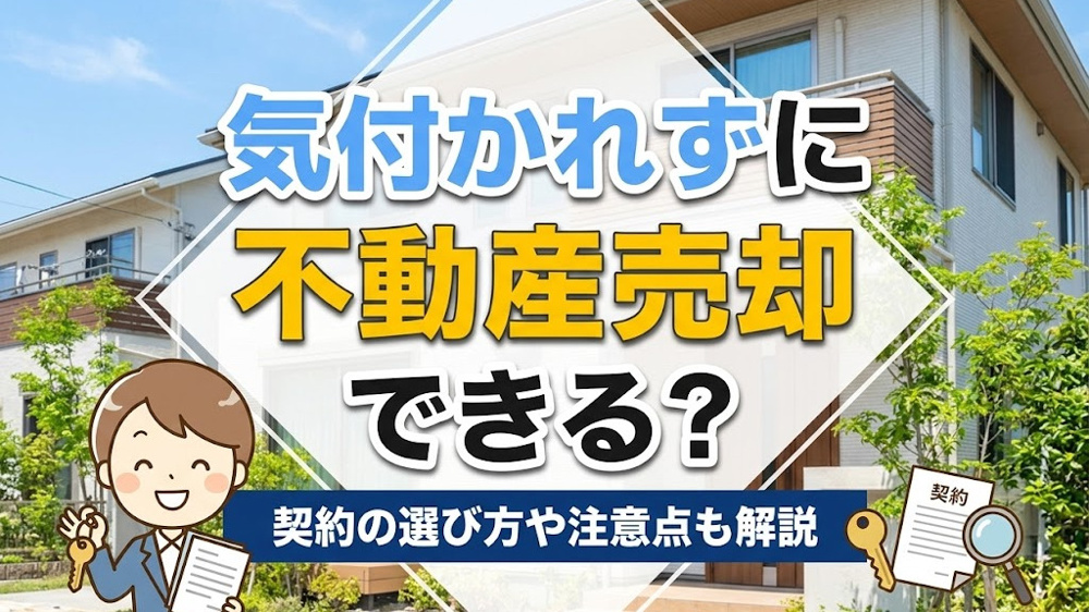 気付かれずに不動産売却できる？契約の選び方や注意点も解説の画像