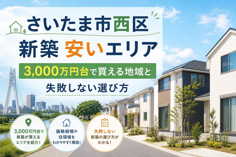 さいたま市西区 新築 安いエリア｜3,000万円台で買える地域と失敗しない選び方の画像
