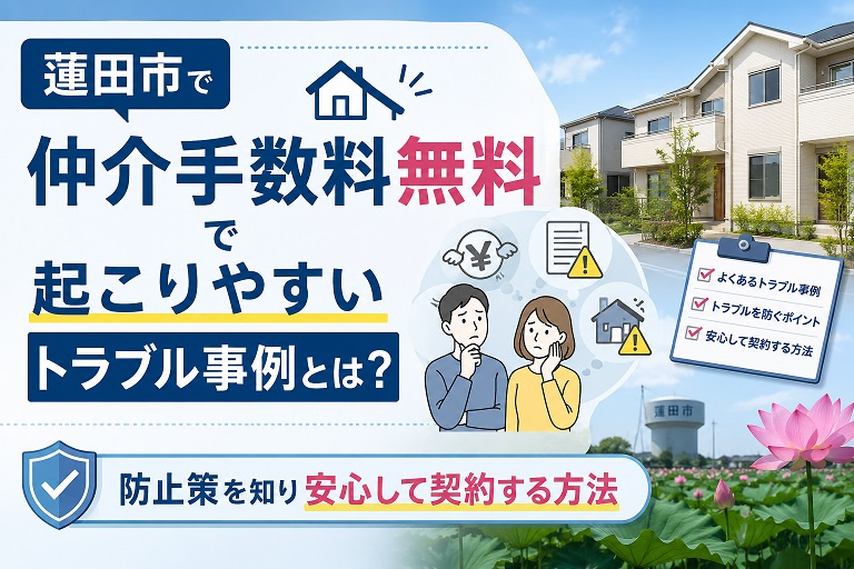 蓮田市で仲介手数料無料で起こりやすいトラブル事例とは？防止策を知り安心して契約する方法の画像