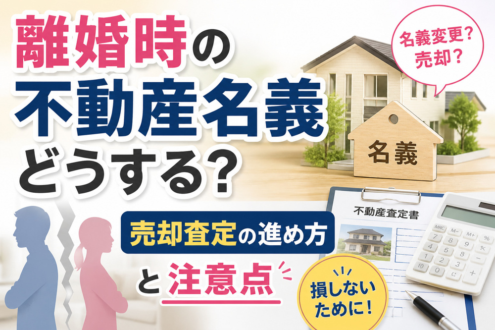離婚時の不動産名義どうする？売却査定の進め方と注意点の画像