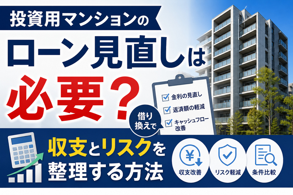投資用マンションのローン見直しは必要？借り換えで収支とリスクを整理する方法の画像