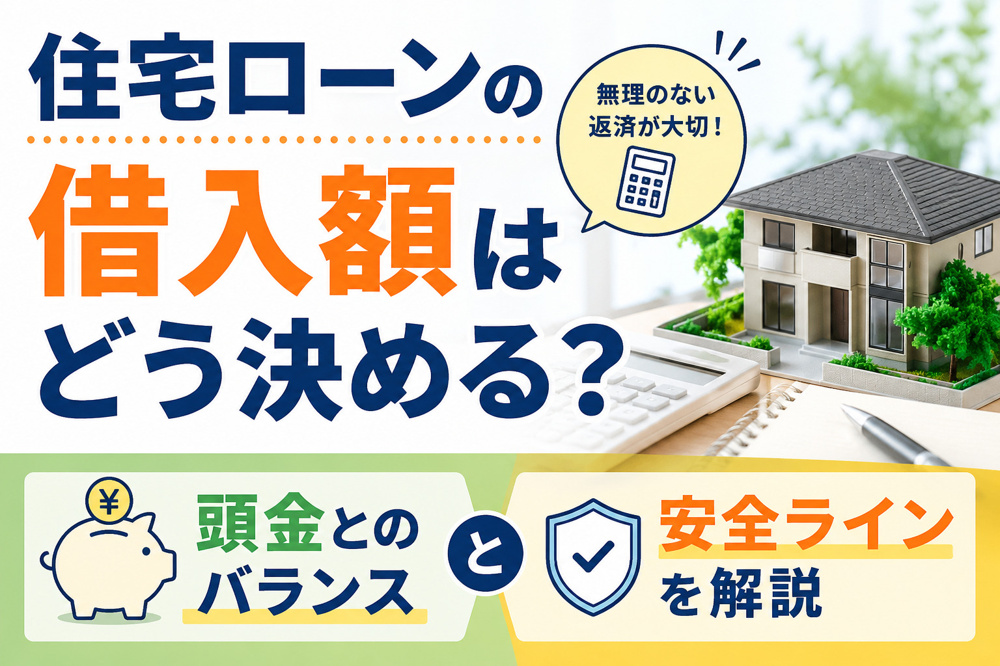 住宅ローンの借入額はどう決める？頭金とのバランスと安全ラインを解説の画像