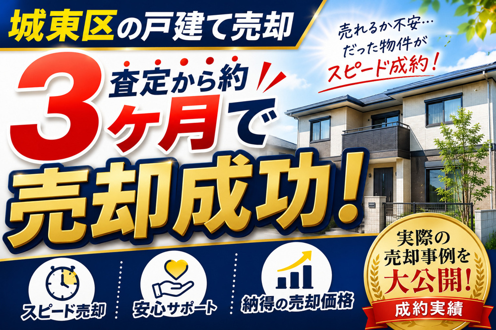 【成約実績】城東区の戸建てを査定から約3ヶ月で売却成功の画像
