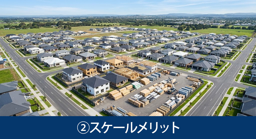 建築住宅が安い理由②スケールメリット