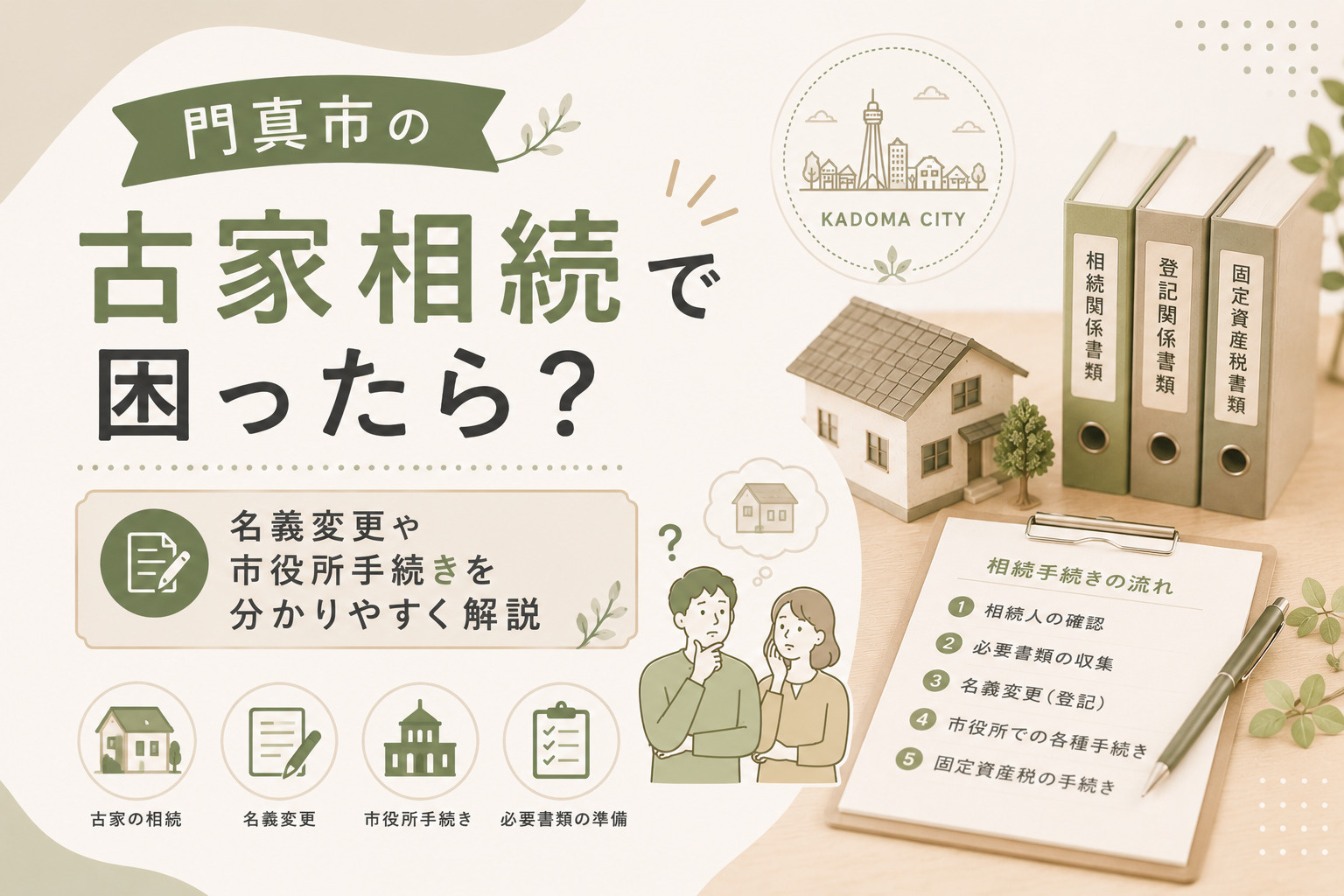 門真市の古家相続で困ったら？名義変更や市役所手続きを分かりやすく解説の画像