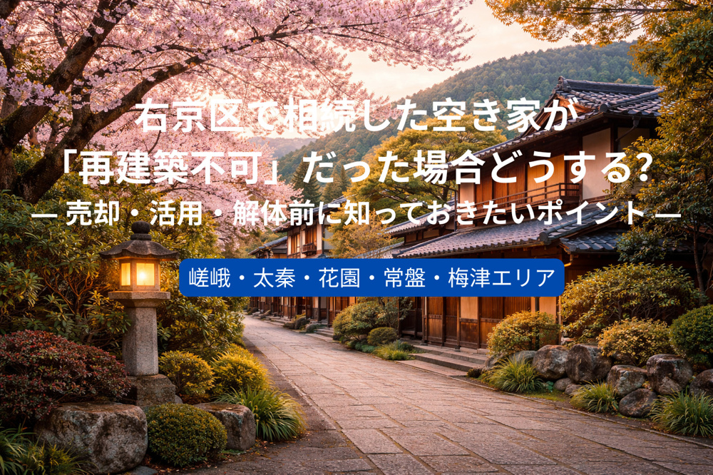 右京区で相続した空き家が「再建築不可」だった場合どうする？ ― 売却・活用・解体前に知っておきたいポイント ―の画像