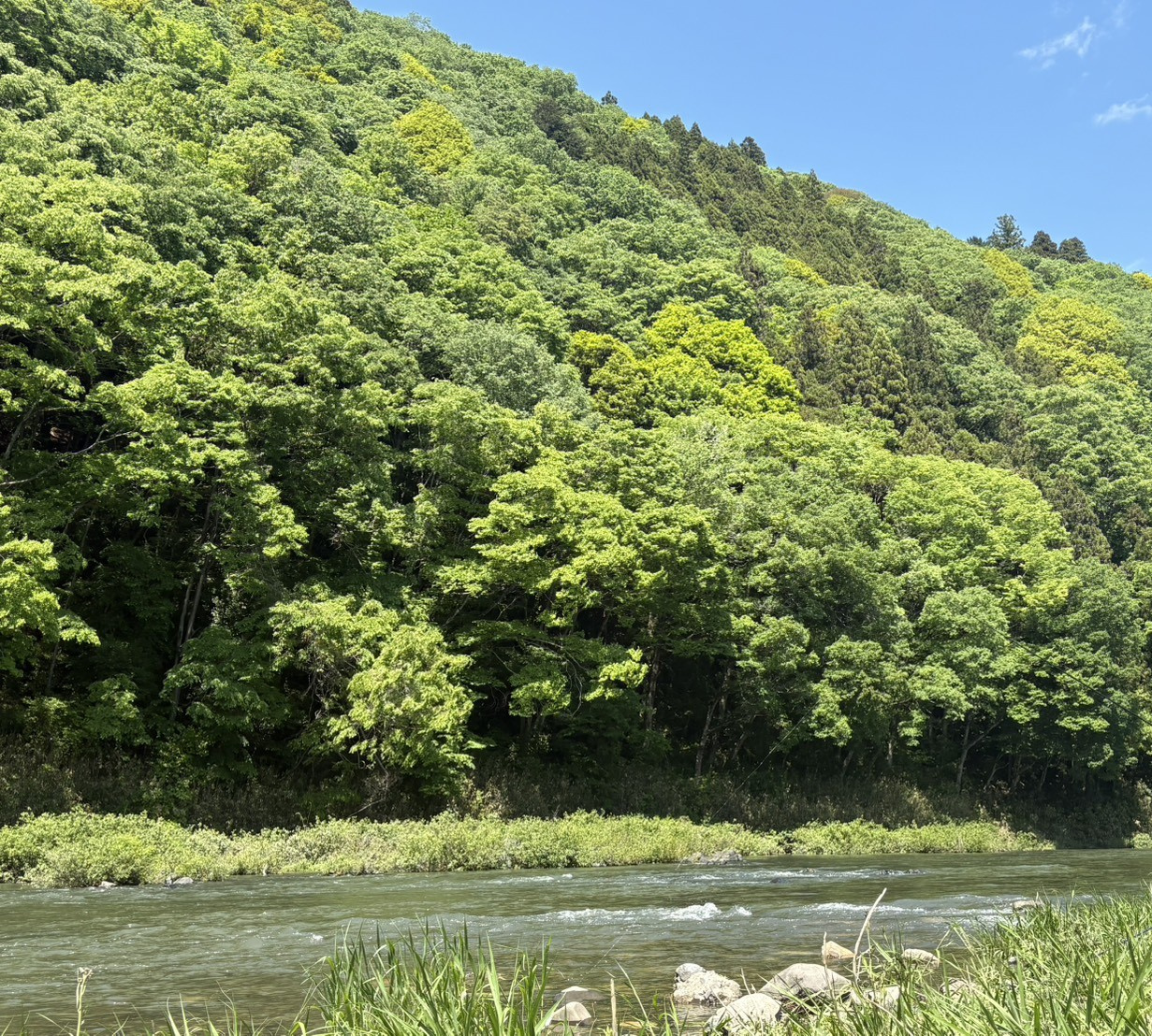 山、川、空の画像