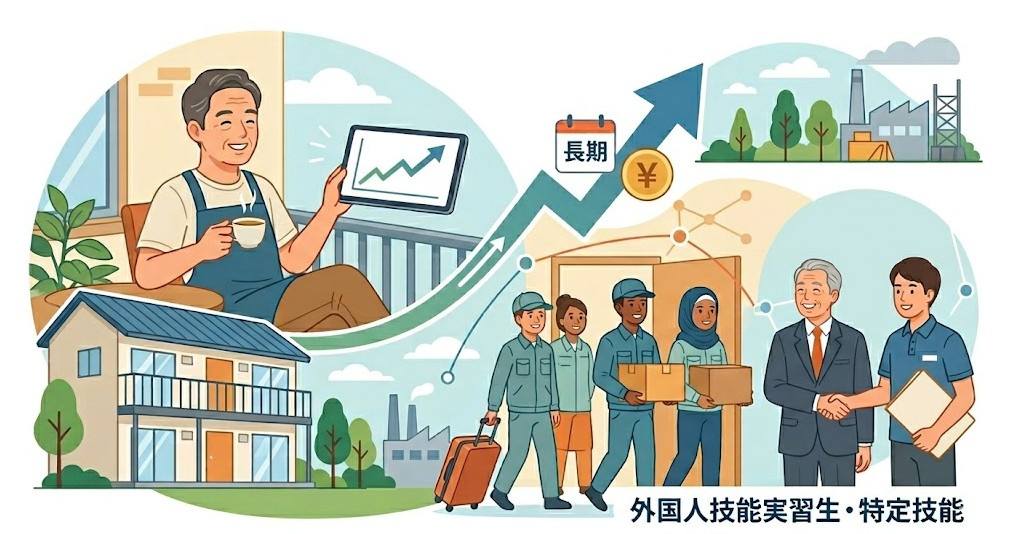 【空き家対策の切り札】なぜ特定技能・技能実習生は「長期入居」になり、収益が安定するのか？の画像