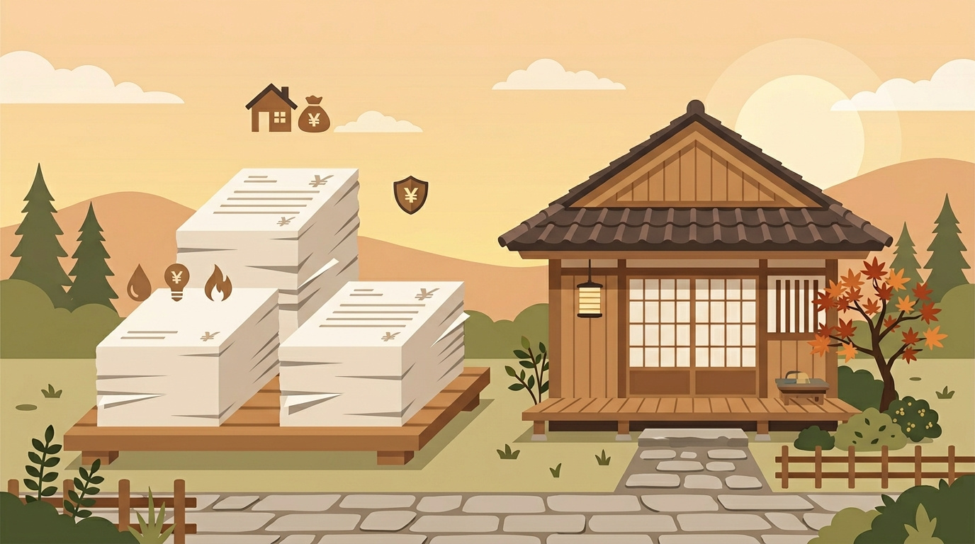空き家の維持費の内訳を示すイラスト