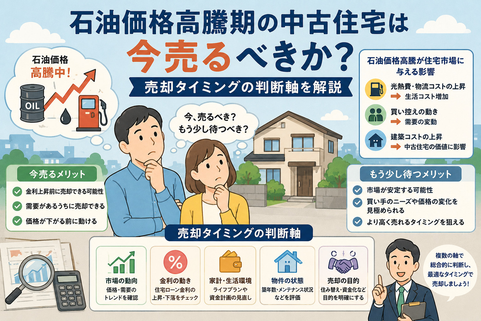 石油価格高騰期の中古住宅は今売るべきか？売却タイミングの判断軸を解説の画像