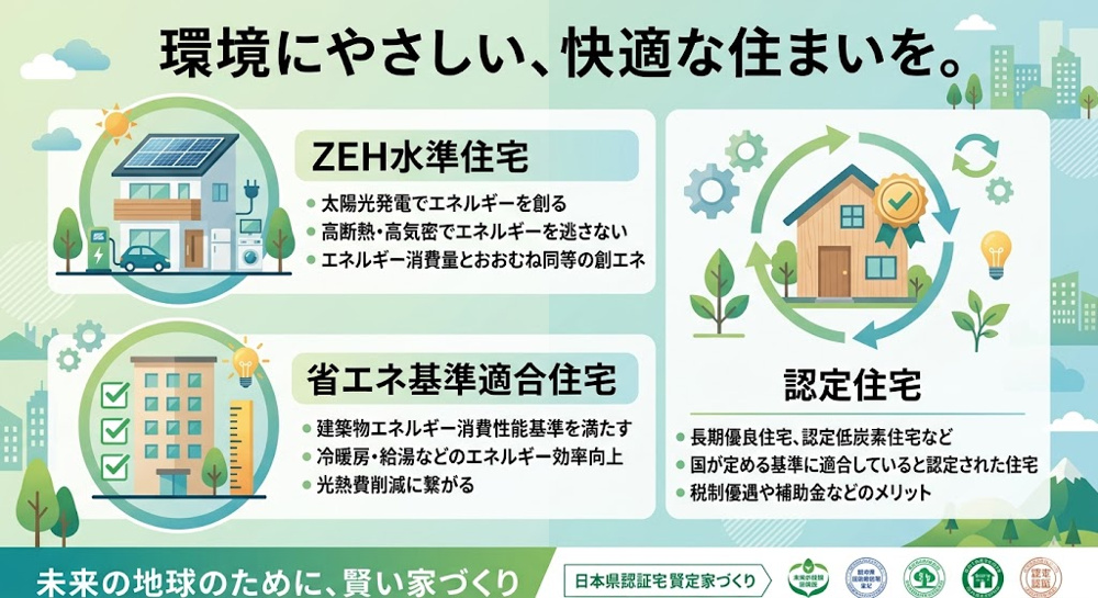 ZEH水準・省エネ基準適合・認定住宅の違いを徹底解説！2026年住宅ローン控除への影響は？の画像