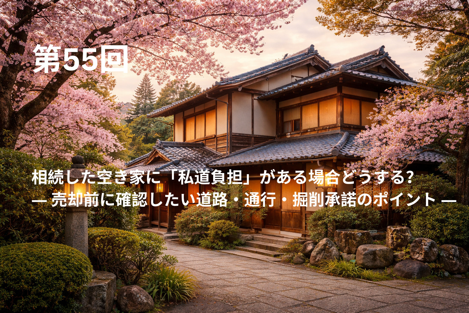 相続した空き家に「私道負担」がある場合どうする？ ― 売却前に確認したい道路・通行・掘削承諾のポイント ―の画像