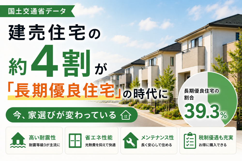 建売住宅の約4割が「長期優良住宅」の時代に｜今、家選びが変わっている　の画像