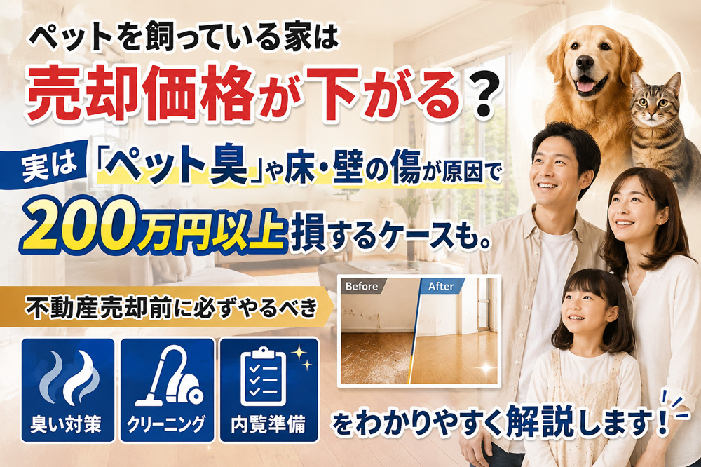 ペットがいる家を売る時に、必ず気をつけなければいけないポイント 〜ペット臭で200万円損する現実〜の画像