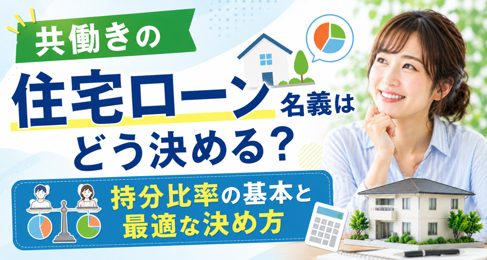 共働きの住宅ローン名義はどう決める？持分比率の基本と最適な決め方の画像