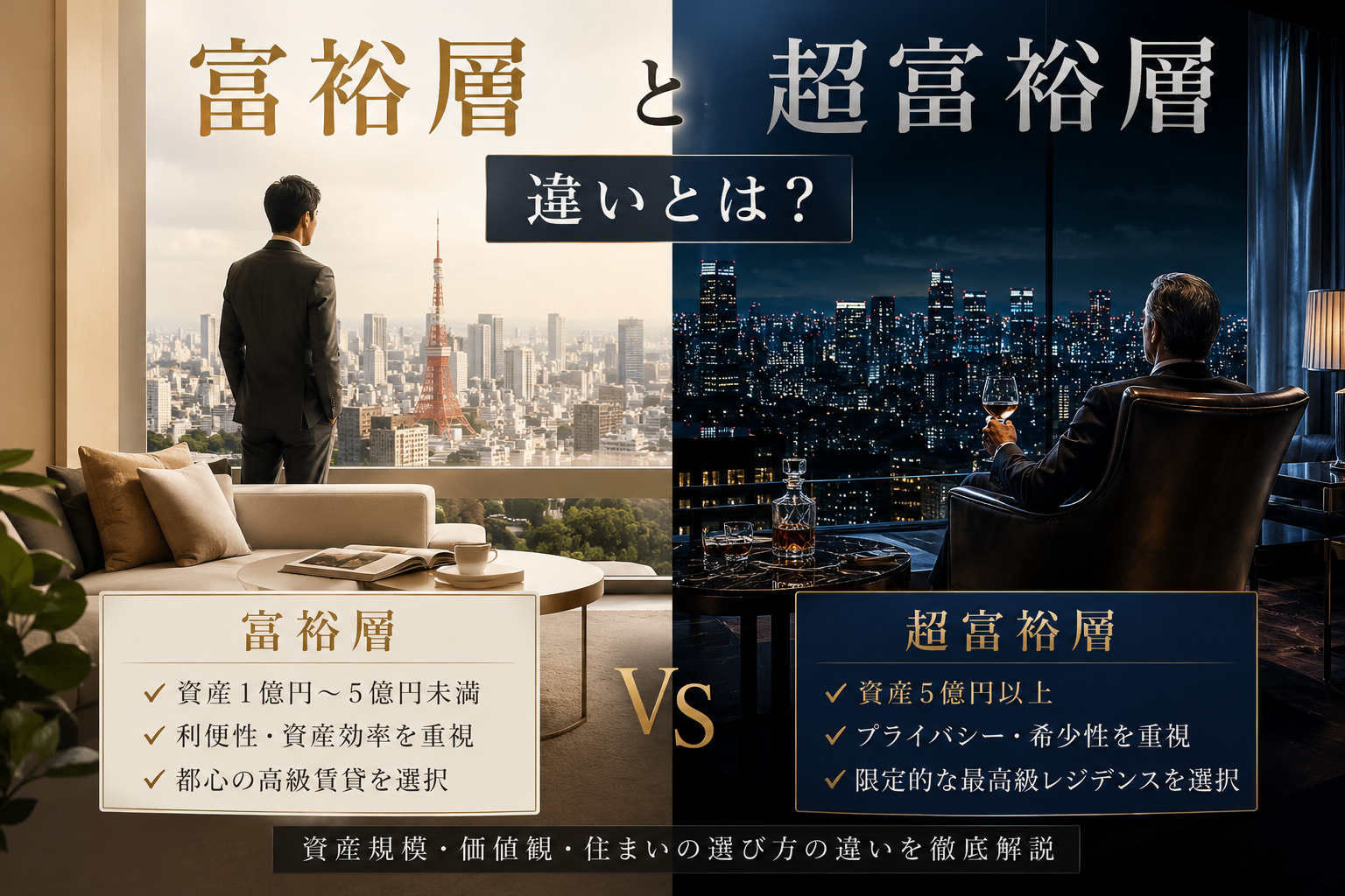 富裕層と超富裕層の違いとは？資産規模や割合、高級賃貸との関係を解説の画像