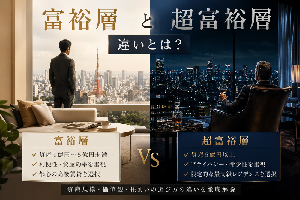 富裕層と超富裕層の違いとは？資産規模や割合、高級賃貸との関係を解説の画像