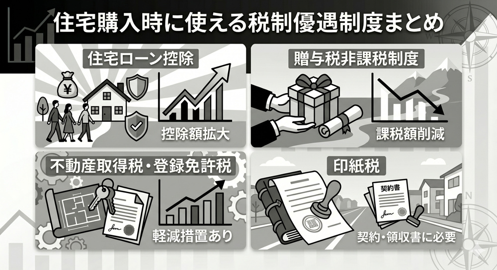 住宅購入時に使える税制優遇制度まとめの画像