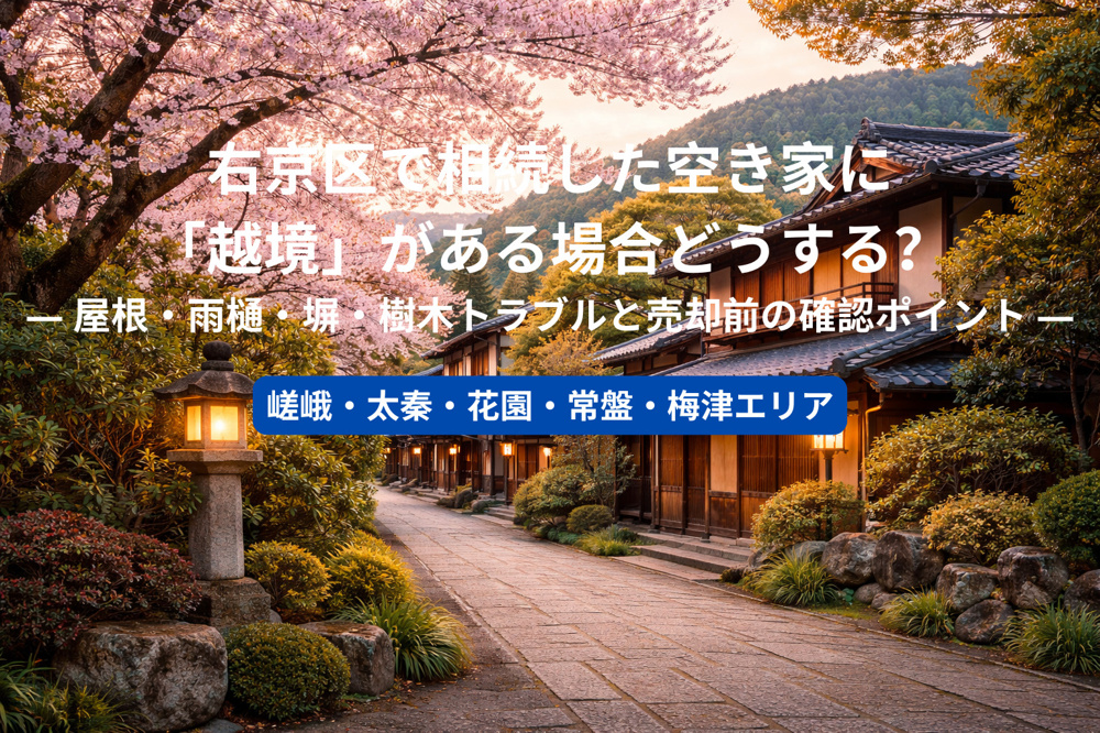 右京区で相続した空き家に「越境」がある場合どうする？ ― 屋根・雨樋・塀・樹木トラブルと売却前の確認ポイント ―の画像