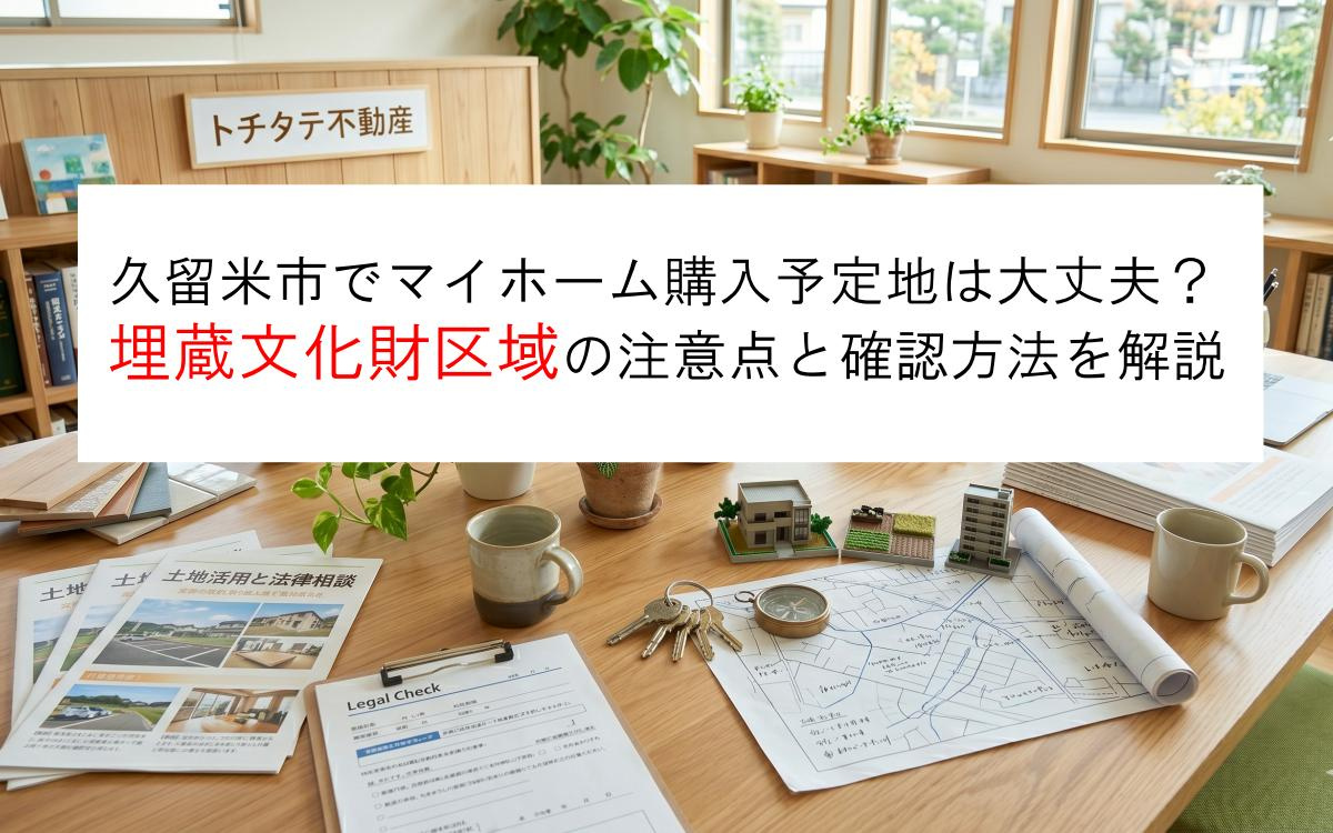 久留米市でマイホーム購入予定地は大丈夫？埋蔵文化財区域の注意点と確認方法を解説の画像