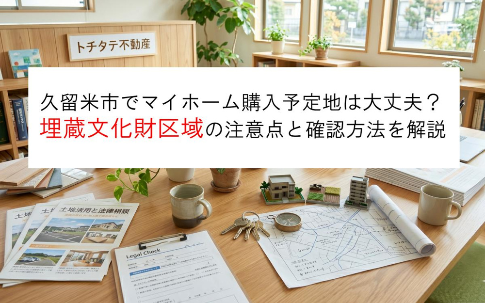 久留米市でマイホーム購入予定地は大丈夫？埋蔵文化財区域の注意点と確認方法を解説の画像