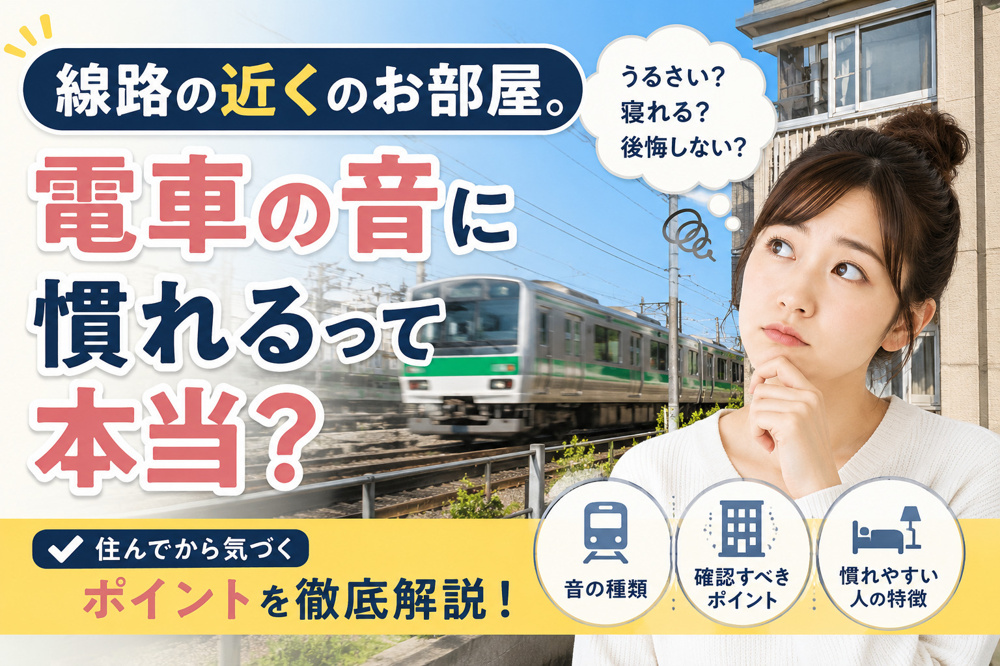 線路の近くのお部屋。電車の音に慣れるって本当？住んでから気づきやすいポイントを解説の画像
