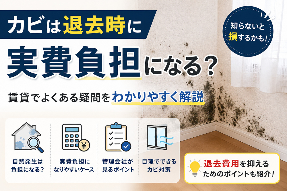 カビは退去時に実費負担になる？｜賃貸でよくある疑問を分かりやすく解説の画像